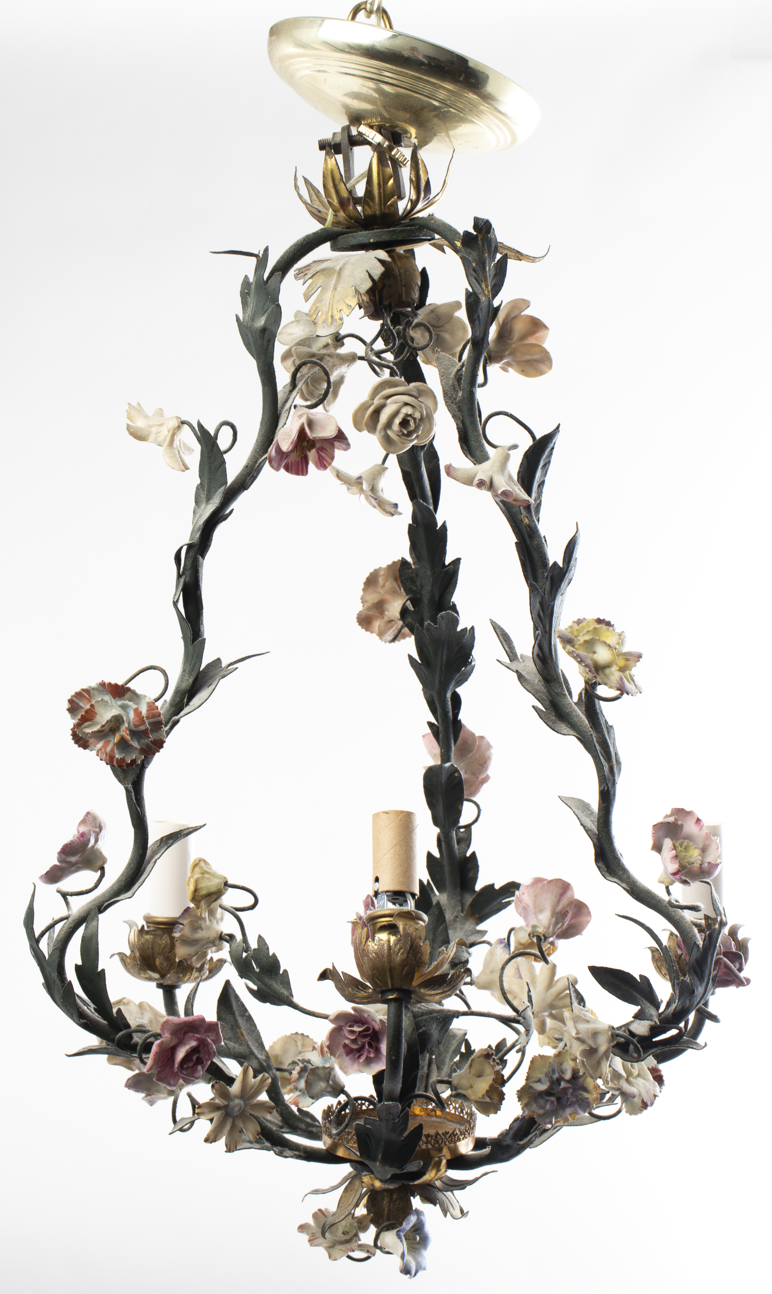 ROCOCO STYLE TOLE AND PORCELAIN