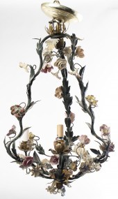 ROCOCO STYLE TOLE AND PORCELAI