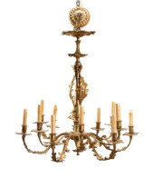 ROCOCO STYLE TWELVE LIGHT GILT