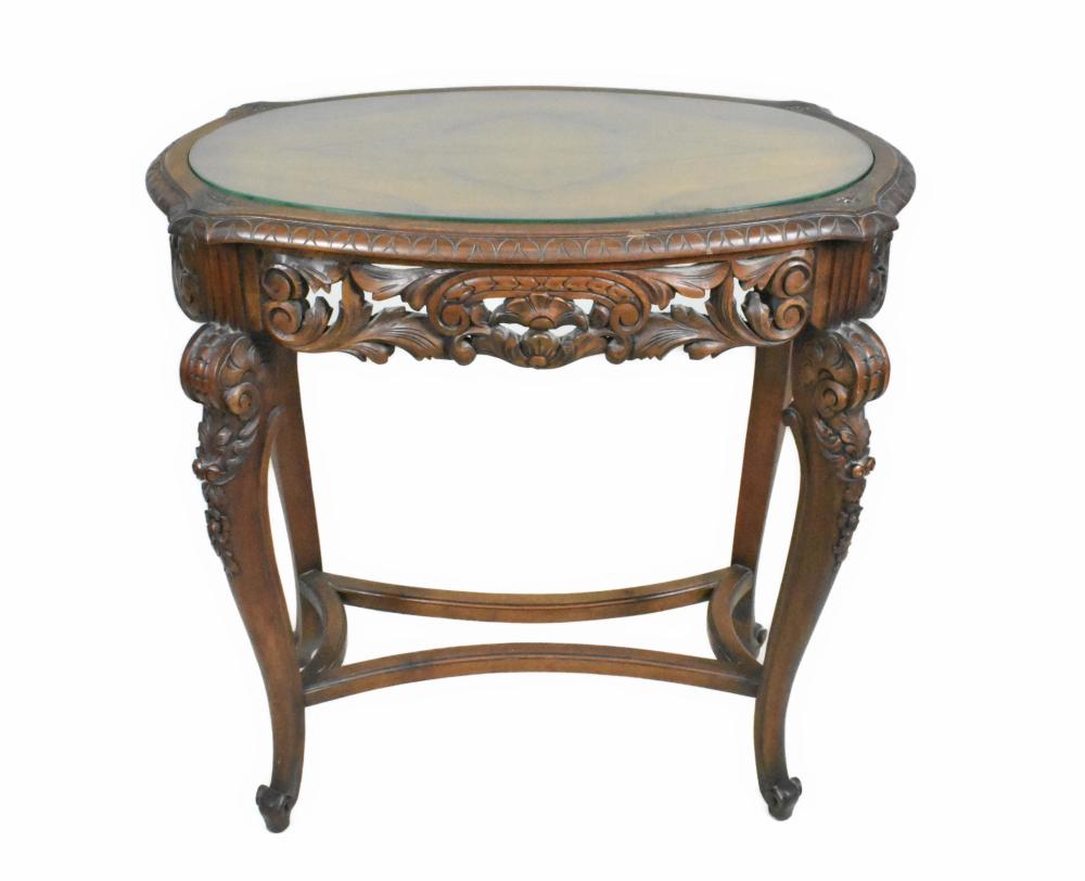 ROCOCO STYLE WALNUT CARVED &