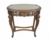 ROCOCO STYLE WALNUT CARVED & P