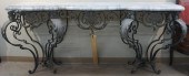 ROCOCO STYLE WROUGHT IRON MARB