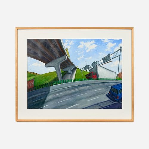 ROD MASSEY "FREEWAY WITH RED TRUCK"