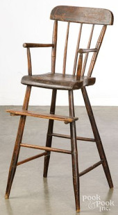 RODBACK HIGHCHAIR, 19TH C.<br>