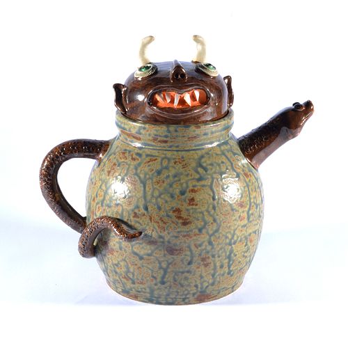 RODNEY LEFTWICH POTTERY FIGURAL TEA