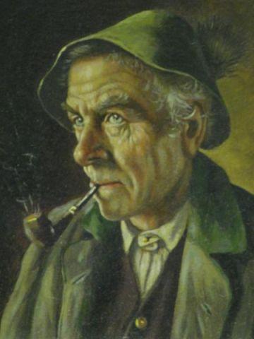 ROESSLER, Walter. O/C Man with Pipe