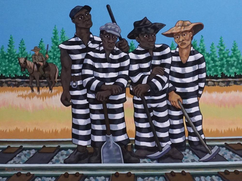 ROGER DOYLE, CHAIN GANG, OIL ON