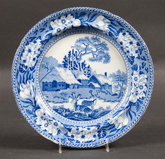 Rogers blue transferware dinner