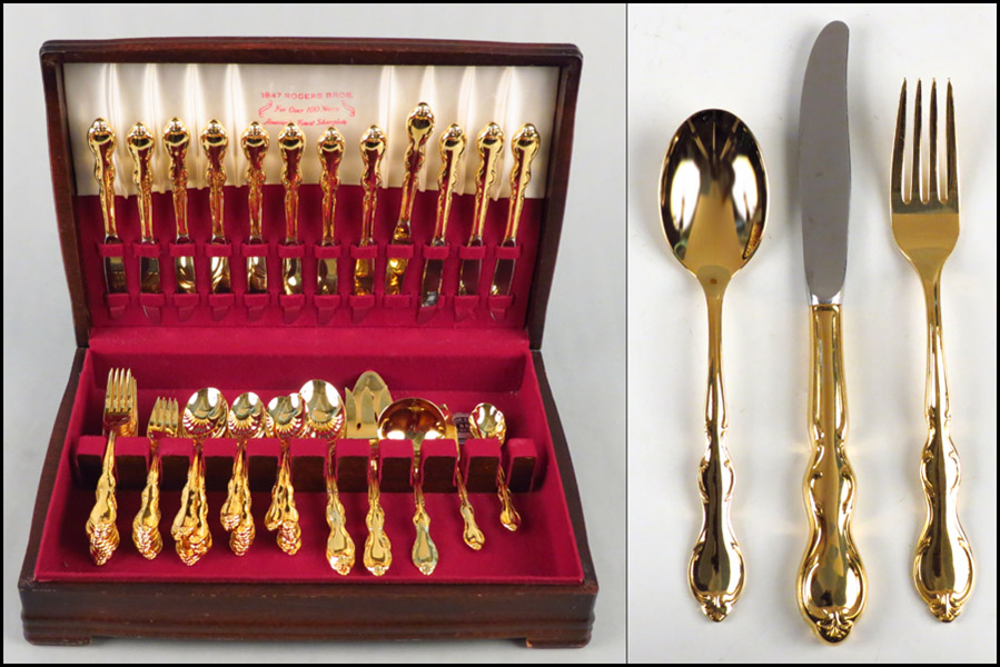 ROGERS BROTHERS GOLDTONE FLATWARE