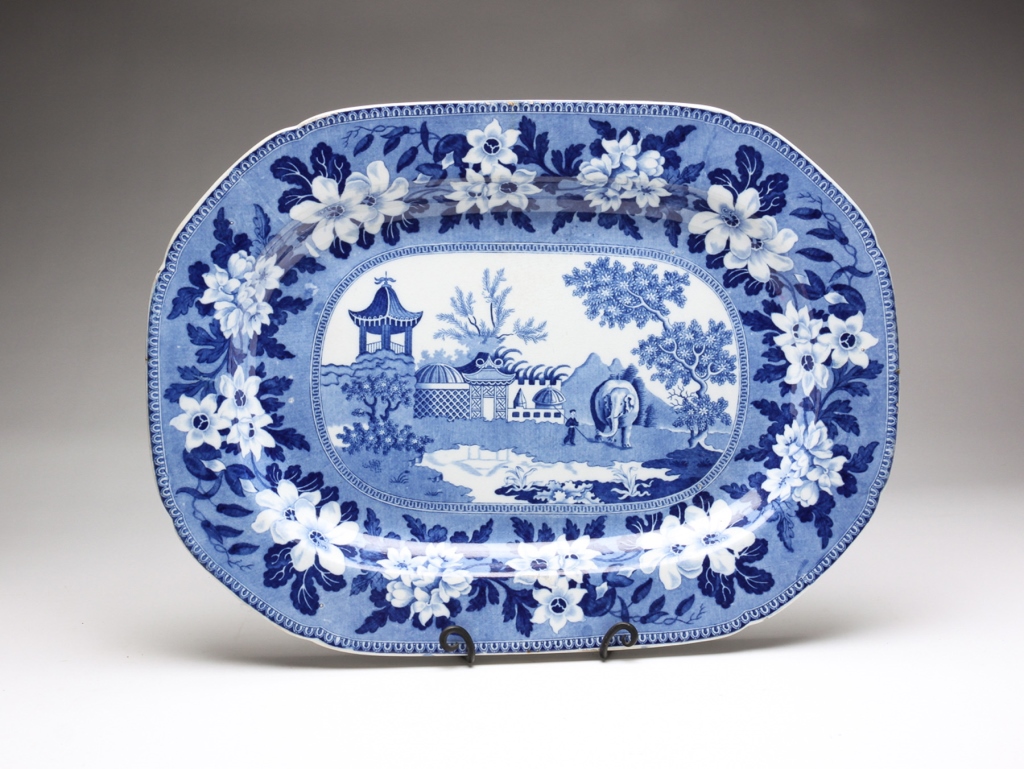 ROGERS "ELEPHANT" BLUE TRANSFERWARE