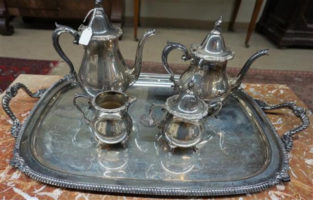 ROGERS SILVER PLATE TWO-HANDLE TRAY