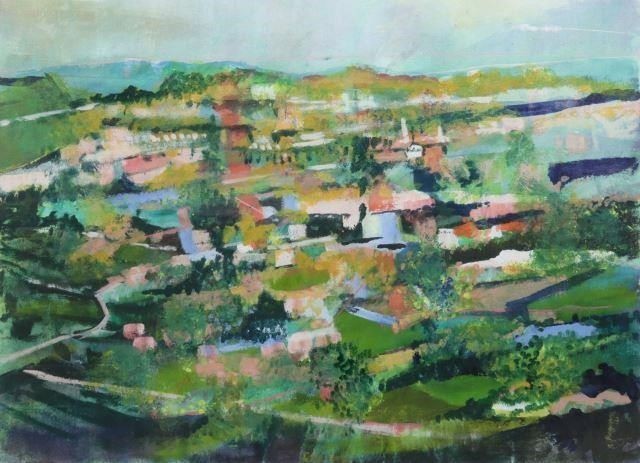 ROGERS W/C & GOUACHE ABSTRACT