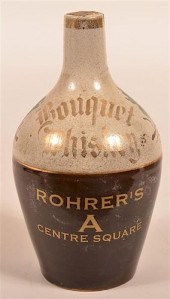 ROHRER'S A WHISKEY STONEWARE A