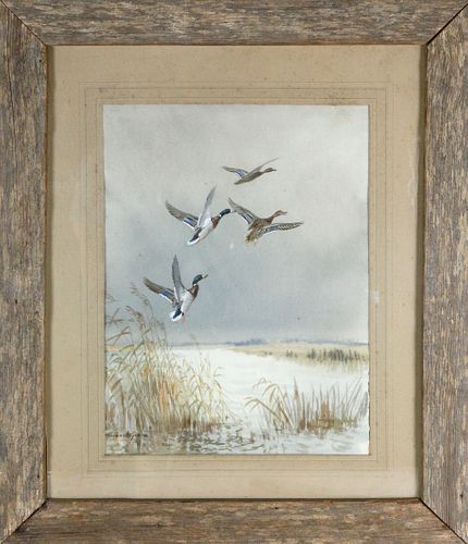 ROLAND GREEN WATERCOLOR ON PAPER