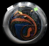 ROLAND KARG ART GLASS DISC STA