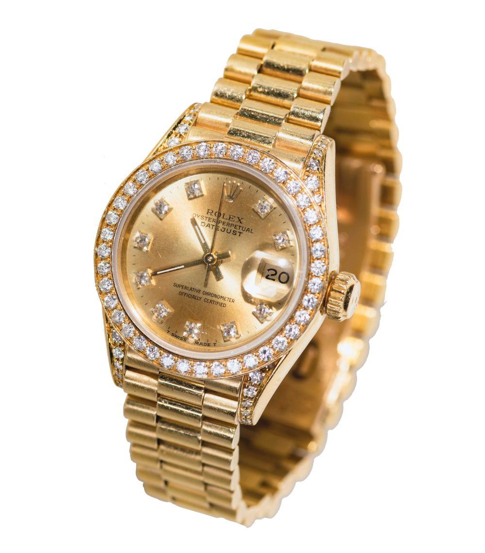 ROLEX 18 KARAT & DIAMOND LADY'S