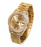 ROLEX 18 KARAT & DIAMOND LADY'
