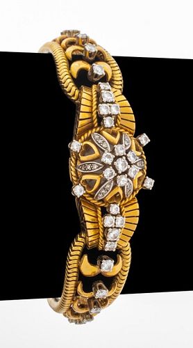 ROLEX 18K DIAMOND COVER BRACELET