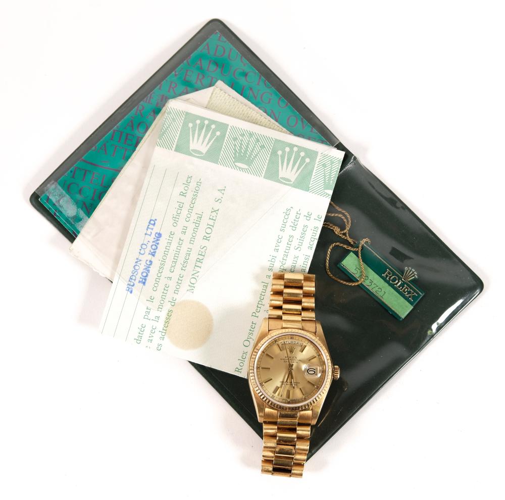 ROLEX 18K YELLOW GOLD DAY DATE
