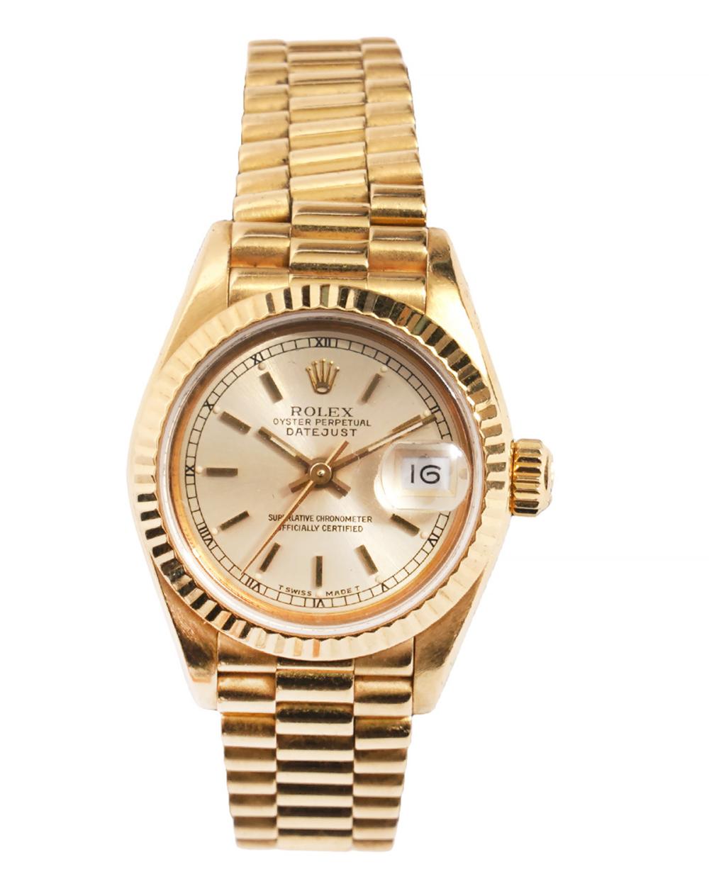 ROLEX 18K YG 1989 DATEJUST