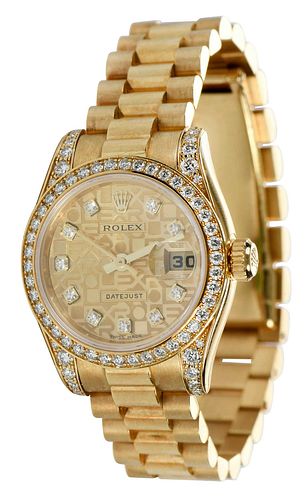 ROLEX 18KT. DIAMOND WATCH27mm case,