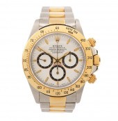 ROLEX 1997 18K YG & STEEL DAYT