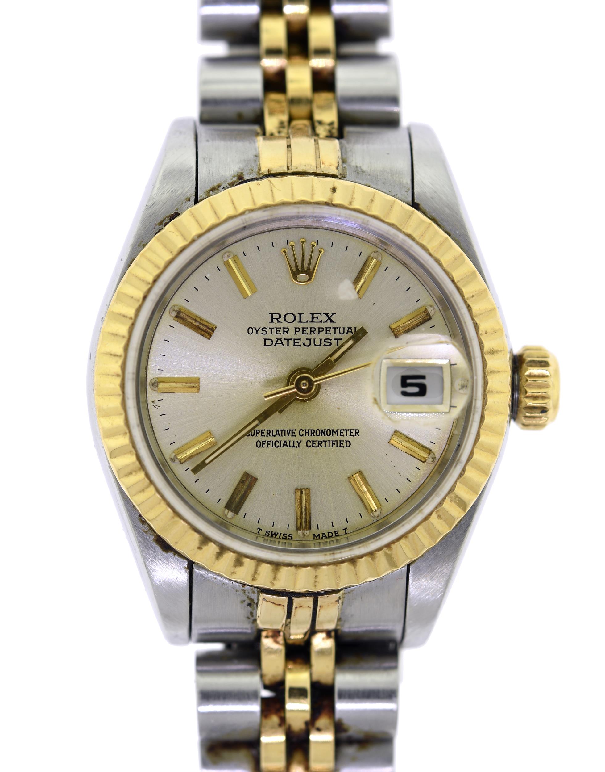 ROLEX LADIES 18K GOLD & STAINLESS