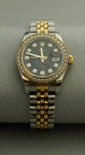 ROLEX LADIES 18K YELLOW GOLD/S