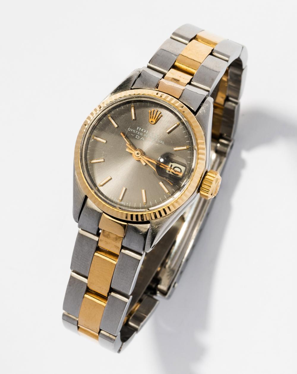 ROLEX LADY’S STAINLESS-STEEL AND 18