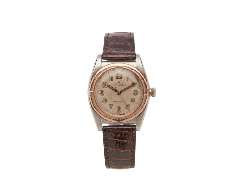 ROLEX STAINLESS STEEL AND ROSE GOLD