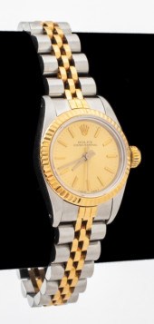 ROLEX STEEL & 18K OYSTER PERPE