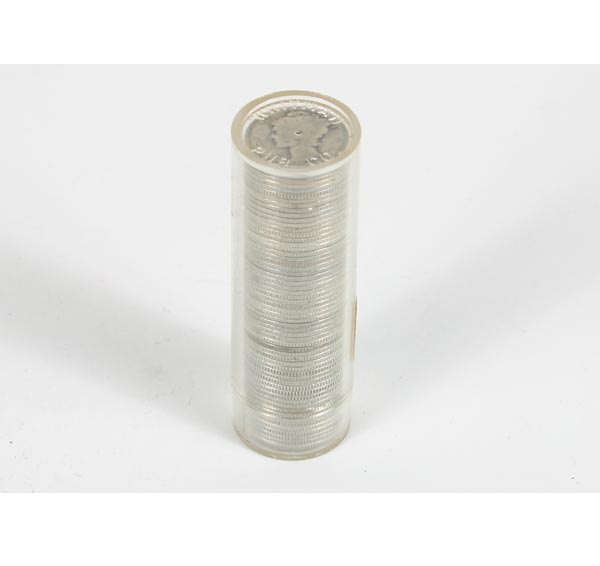 Roll of 58 Silver Mercury Dimes