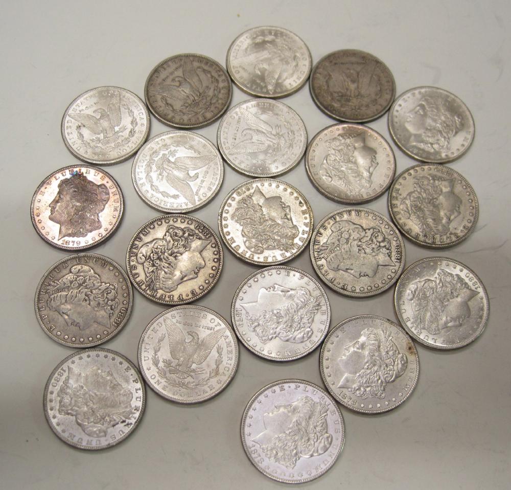 ROLL OF TWENTY U.S. SILVER MORGAN
