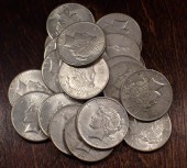 ROLL OF TWENTY U.S. SILVER PEA