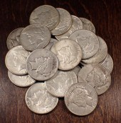 ROLL OF TWENTY U.S. SILVER PEA