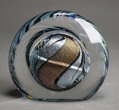 ROLLIN KARG ART GLASS PAPERWEI