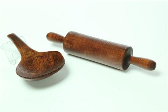 ROLLING PIN AND BUTTER PADDLE. 