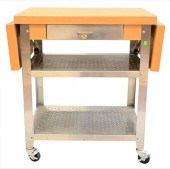 ROLLING STAINLESS BUTCHER BLOC