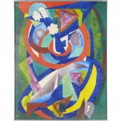 ROLPH SCARLETT, GOUACHE ON CAR