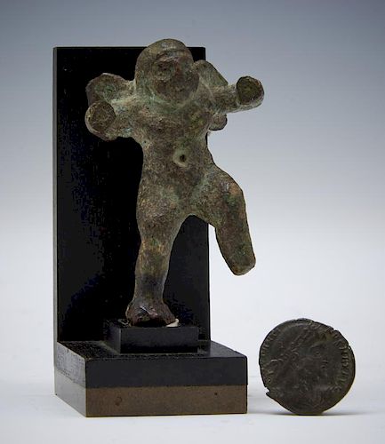 ROMAN BRONZE CUPID FIGURE ON