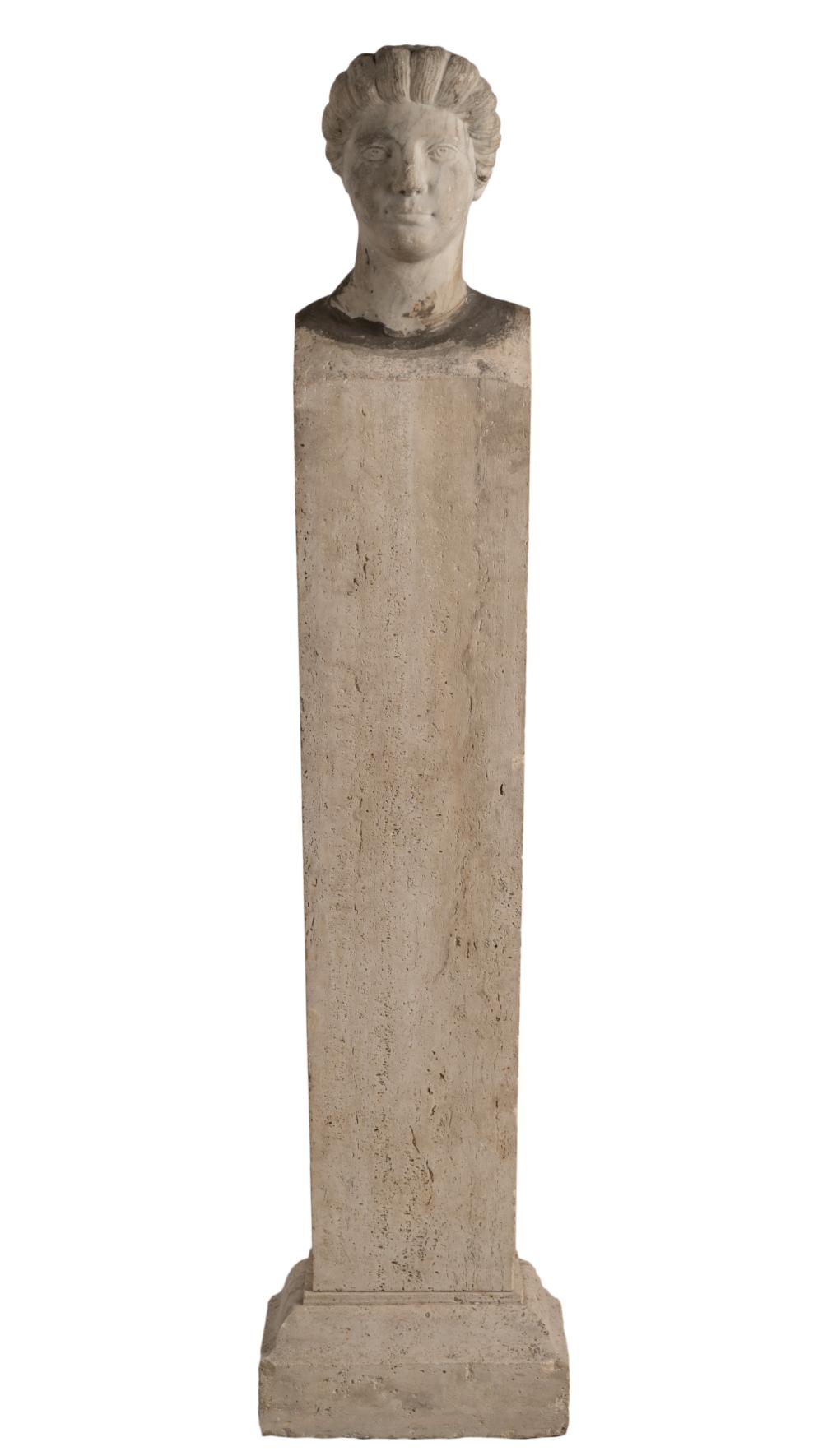 ROMAN CARVED MARBLE HEADRoman