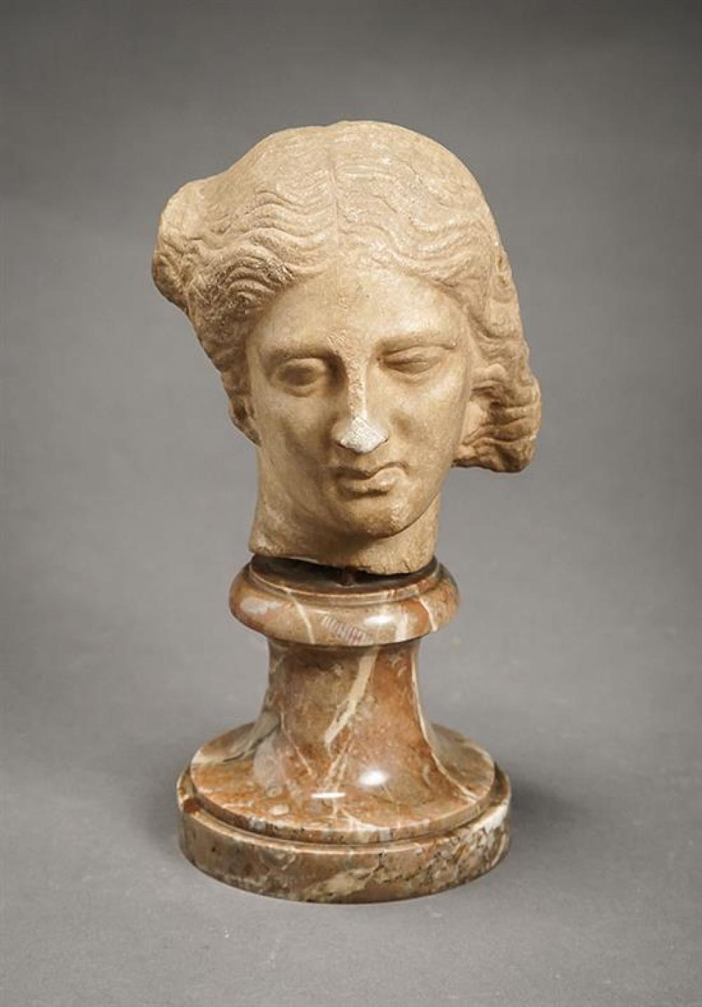 ROMAN EMPIRE STYLE MARBLE HEAD OF A