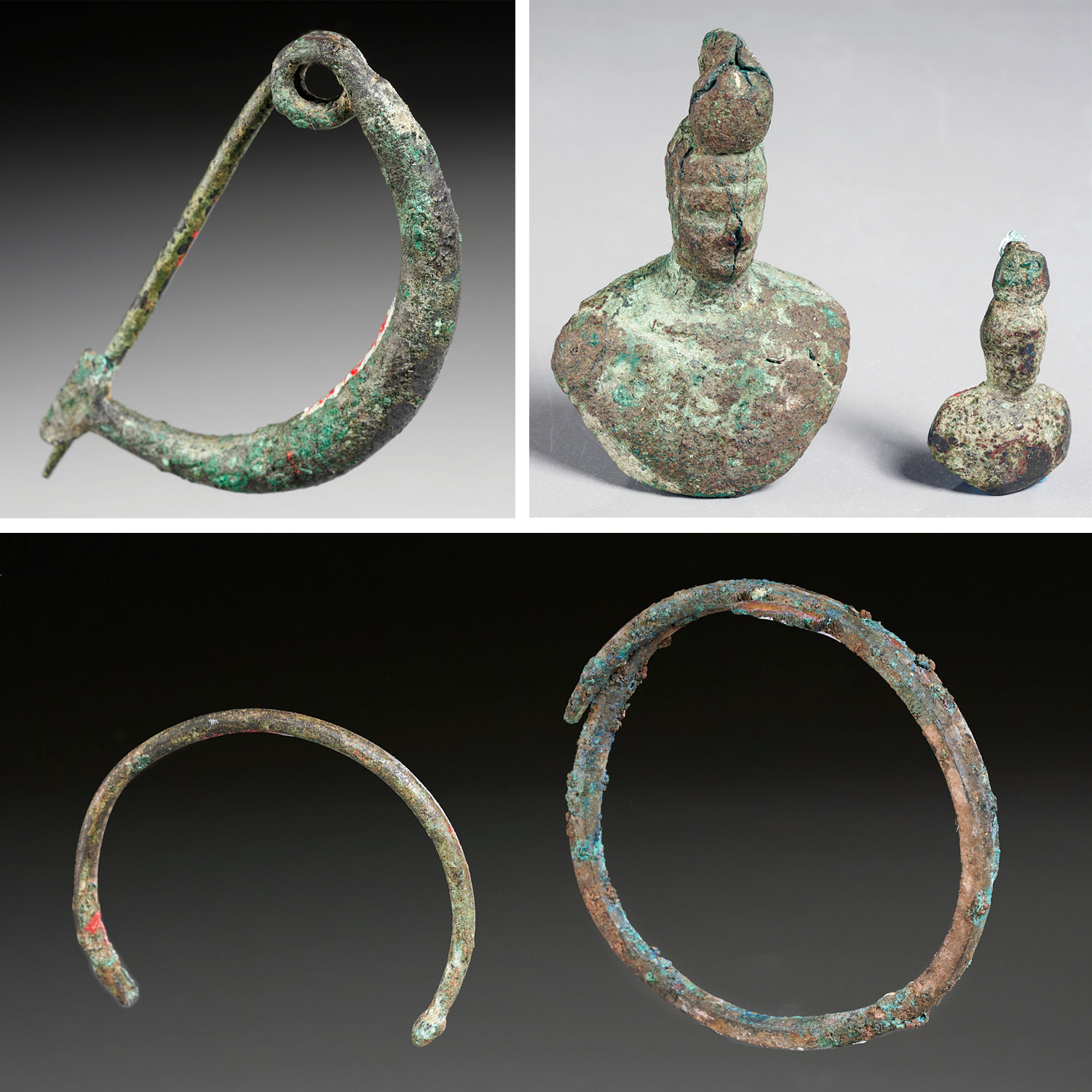 ROMAN FIBULA PIN, WEIGHTS, &