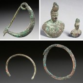 ROMAN FIBULA PIN, WEIGHTS, & B