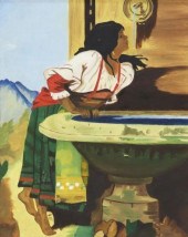 ROMAN GIRL AT A FOUNTAIN AFTER