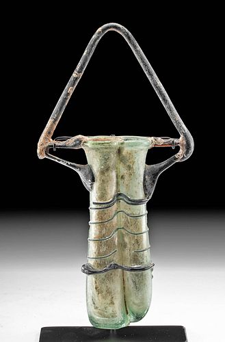 ROMAN GLASS DOUBLE UNGUENTARIUM