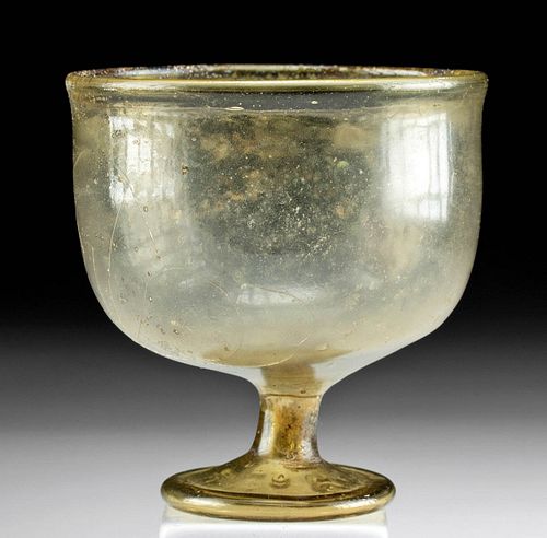 ROMAN GLASS STEMMED GOBLET,
