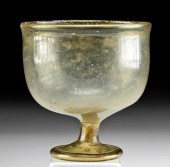 ROMAN GLASS STEMMED GOBLET, EX