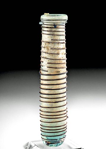 ROMAN GLASS UNGUENTARIUM, BLUE