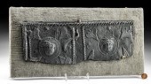 ROMAN LEAD SARCOPHAGUS PANEL,